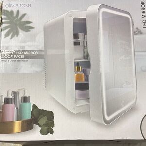 Olivia Rose LED Mirror Makeup Organizer - White